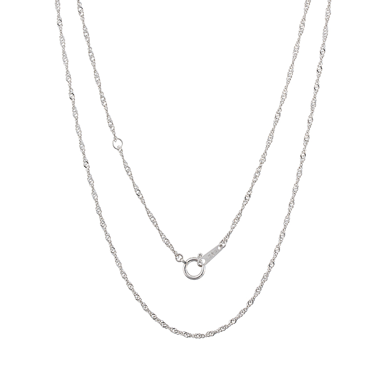 純プラチナ スクリューチェーン ネックレス 長さ 約45cm 幅 約1.4mm 重量 約2.9g 