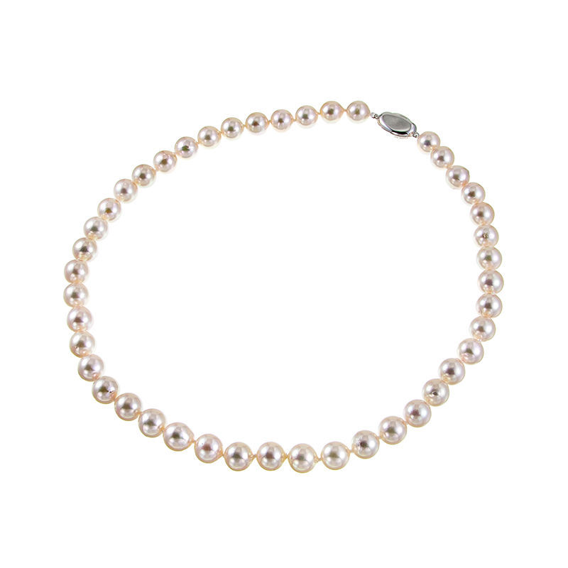 SV アコヤ真珠 ネックレス P 約9.0mm 全長 約45cm PK付