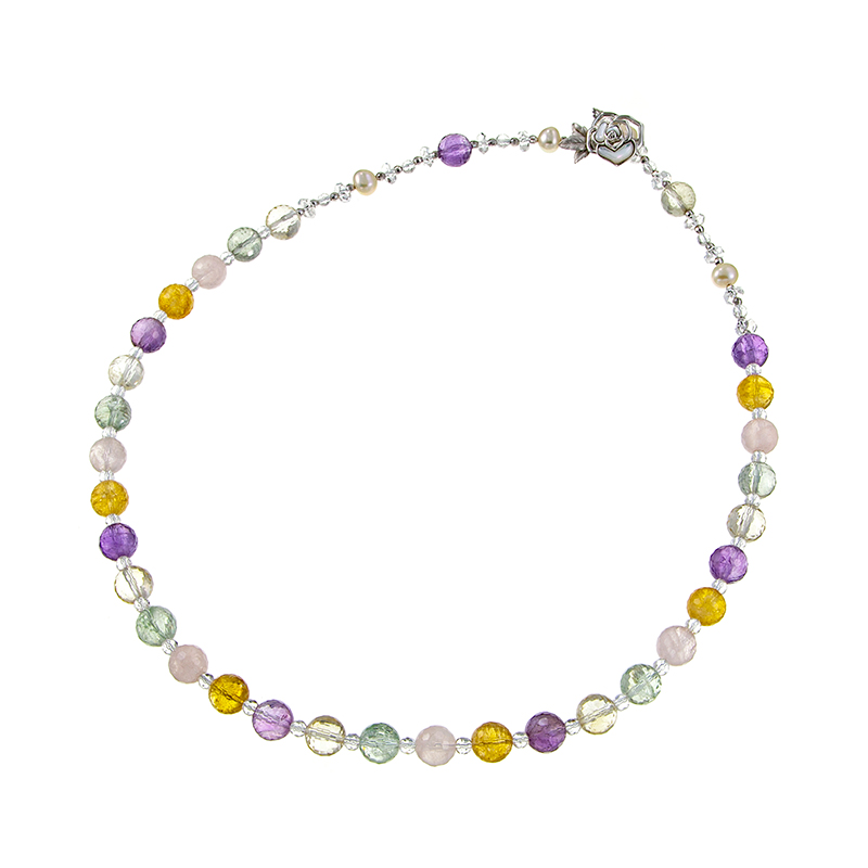 SV アメシスト シトリン レモンクォーツ ＆ ローズクォーツ ＆ グリーンクォーツ ＆ クォーツ 