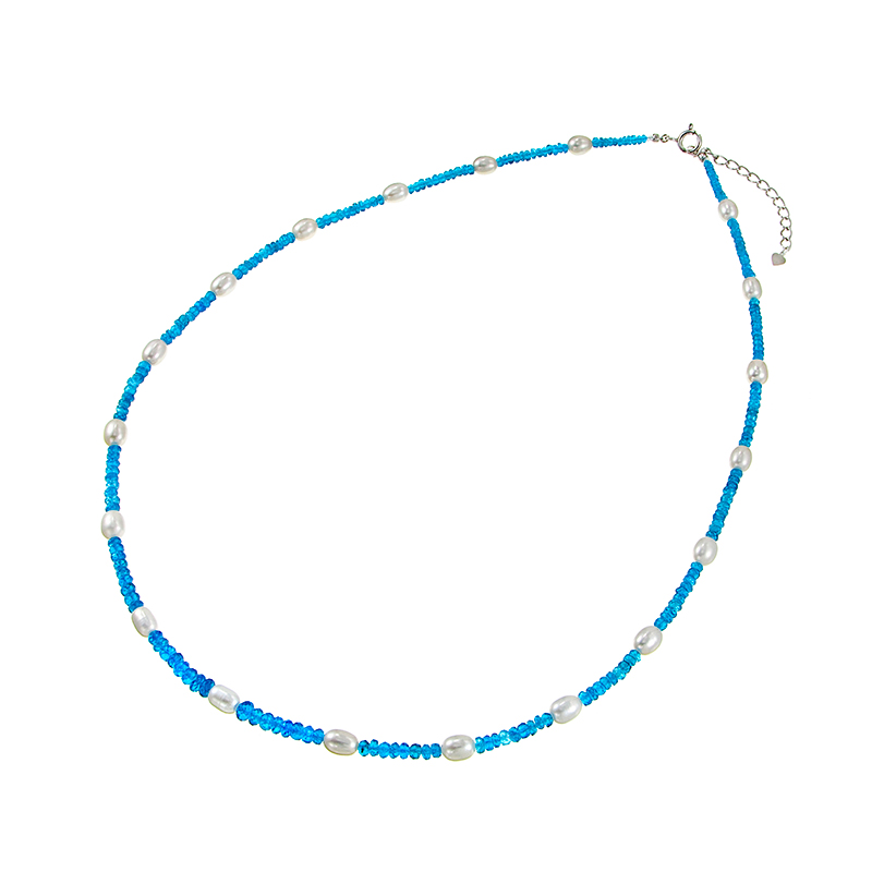 SV アパタイト 淡水真珠 ネックレス APA 約37.00ct P 約5.0mm