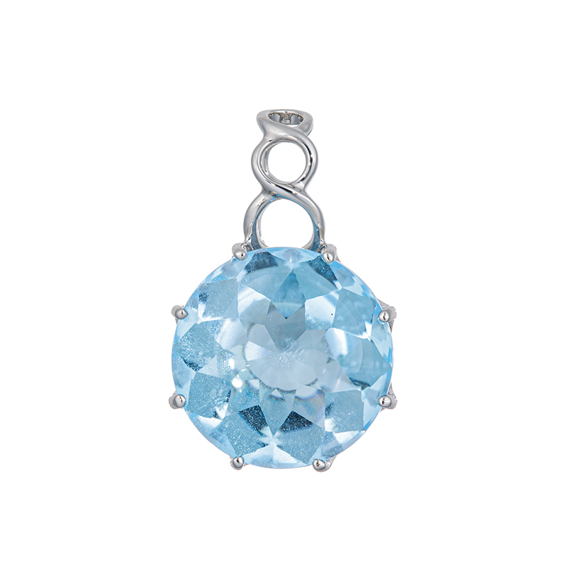 PT950 ブルートパーズ ペンダントトップ TO 約10.00ct