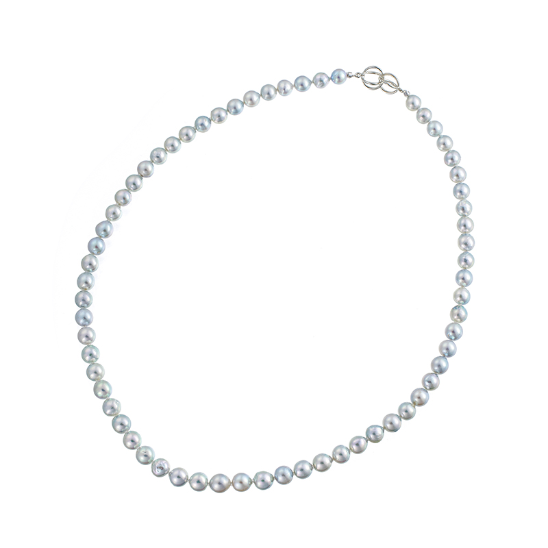 SV テリVeryGood 宇和島産 越物 アコヤ真珠 ナチュラルカラー デザインネックレス P 約