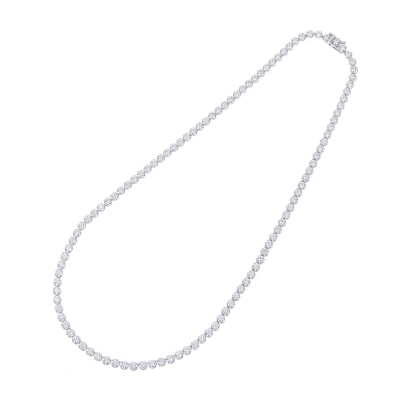 K18WG ダイヤモンド ネックレス Ｄ 10.00ct 