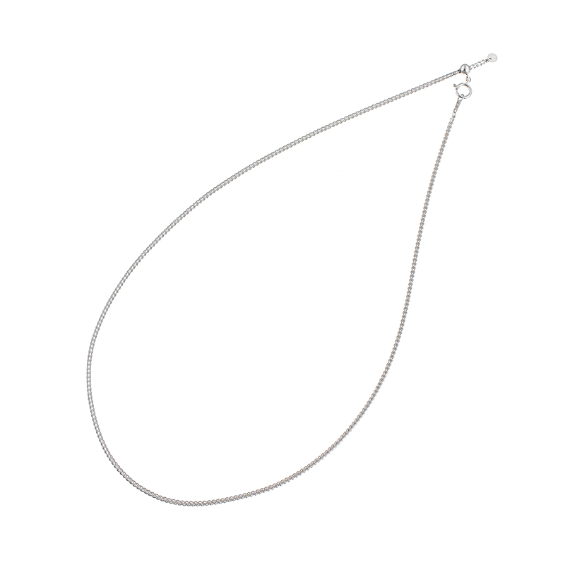 PT950 シェイプフランコチェーン ネックレス 長さ：約45cm 幅：約1.5mm 重量：約6.4
