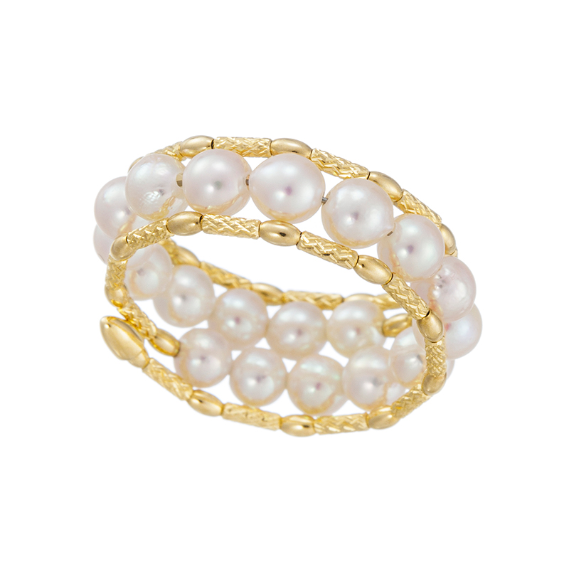 K18YG アコヤ真珠 ”Style Memory” フリーリング P 約3.0mm 8～18号