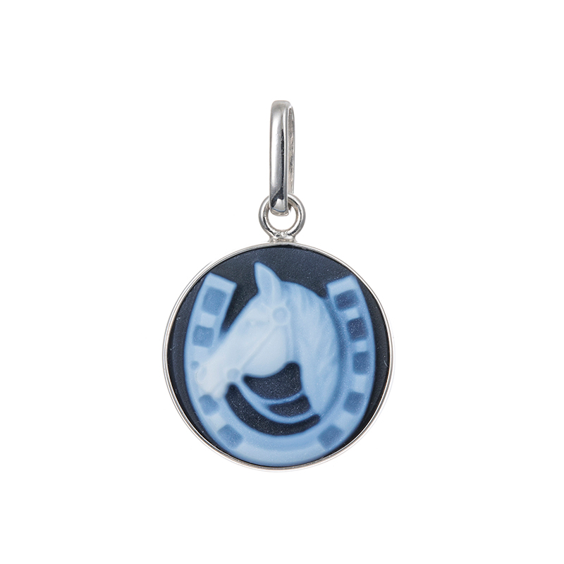 PT900 メノウカメオ ペンダントトップ カメオ 約14×14mm