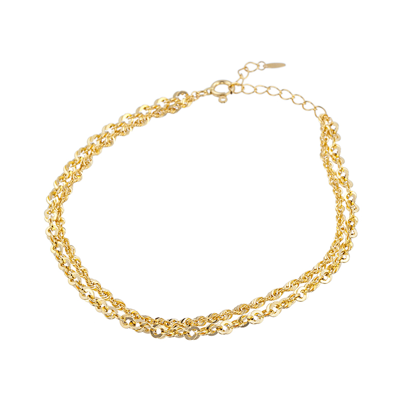 ☆蓮☆ページ 【新品】K18YG シャイニーロープチェーン ブレスレット✨ 商品詳細 ｜ JEWELRY SQUARE