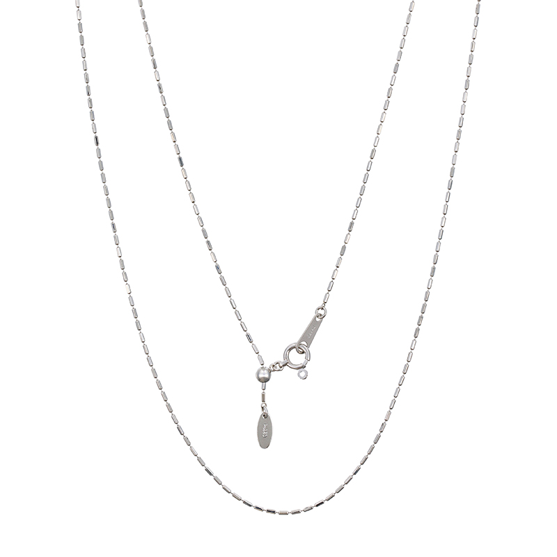 PT850 シリンダーチェーン ネックレス 長さ 約50cm 幅 約0.8mm 総重量 約2.0g