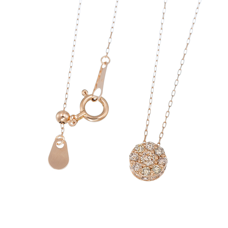 K18PG ブラウンダイヤモンド ネックレス BRD 約0.30ct
