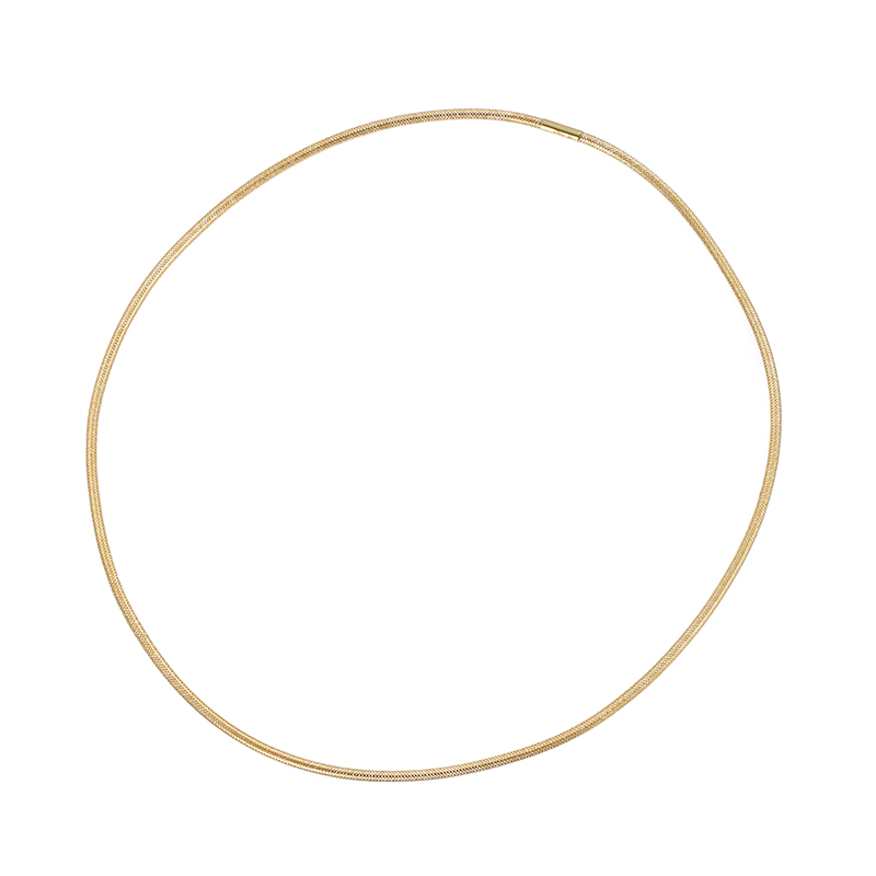 K18YG イタリーラウンドメッシュ オメガネックレス 約1.2g
