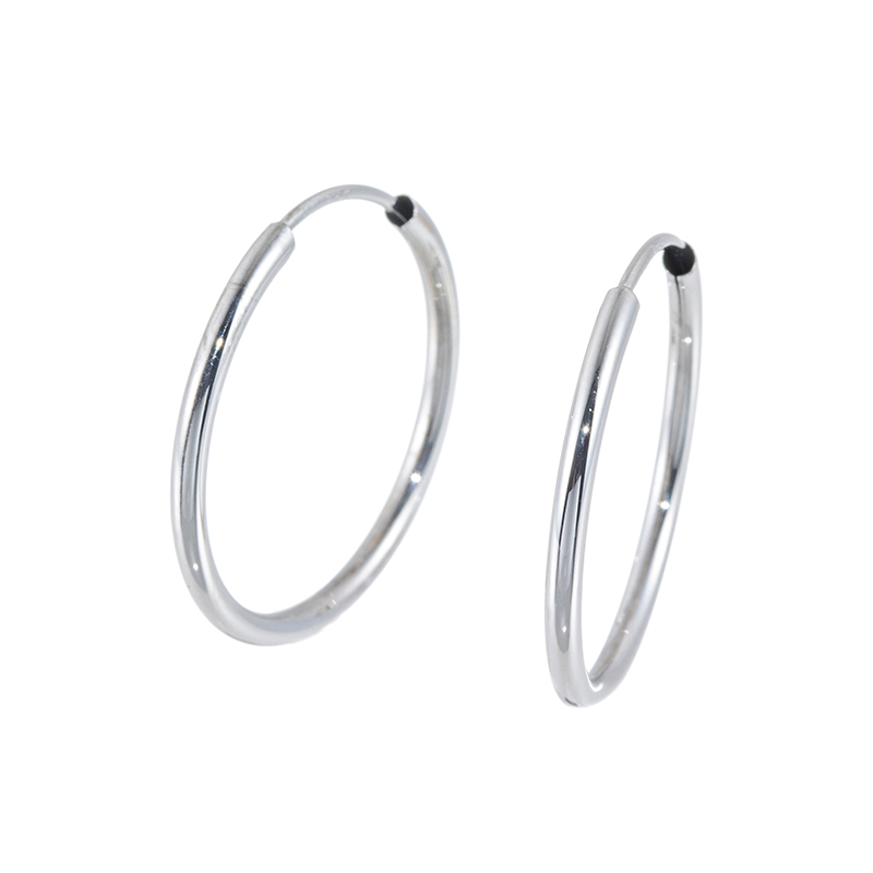 K18WG イージーフープピアス 約0.6g