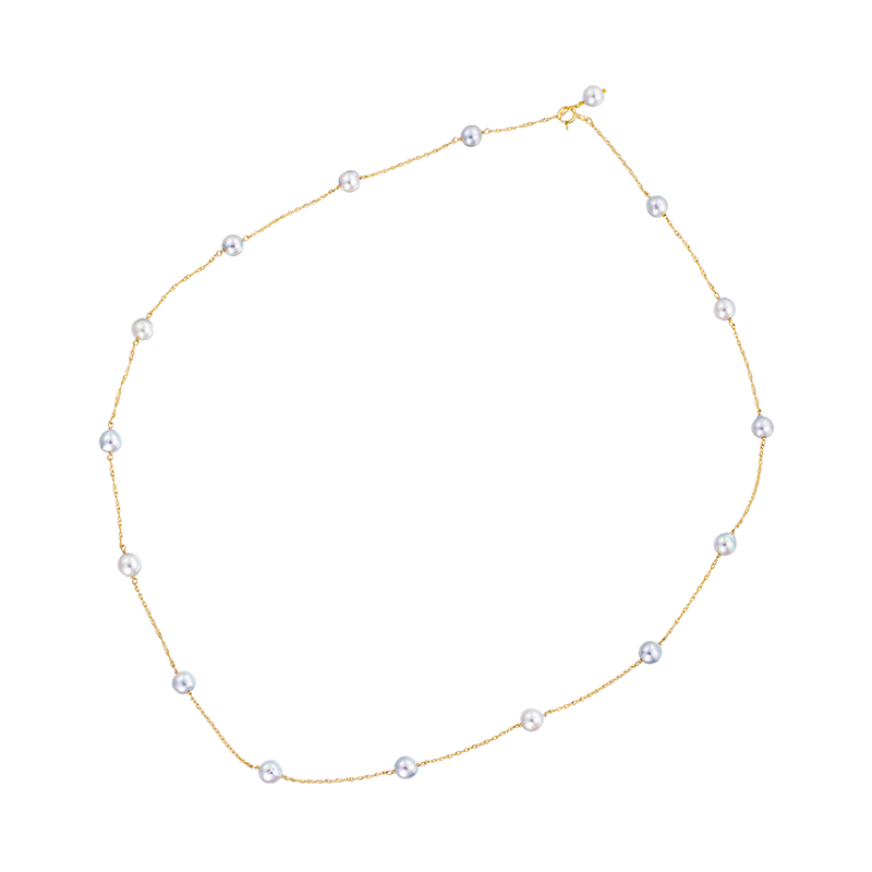 K18YG アコヤ真珠 ステーションネックレス エテ Reinerose Keiko P 約5.0-