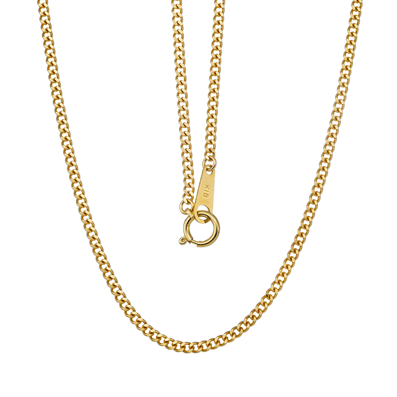 K18YG 喜平 2DCチェーン ネックレス 長さ 約50cm 幅 約1.8mm 重量 約6.0g 