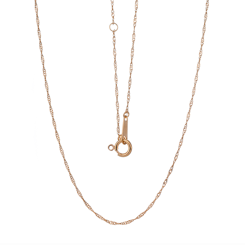 K18PG スクリューチェーン ネックレス 長さ 約45cm 幅 約0.8mm 重量 約0.7g 