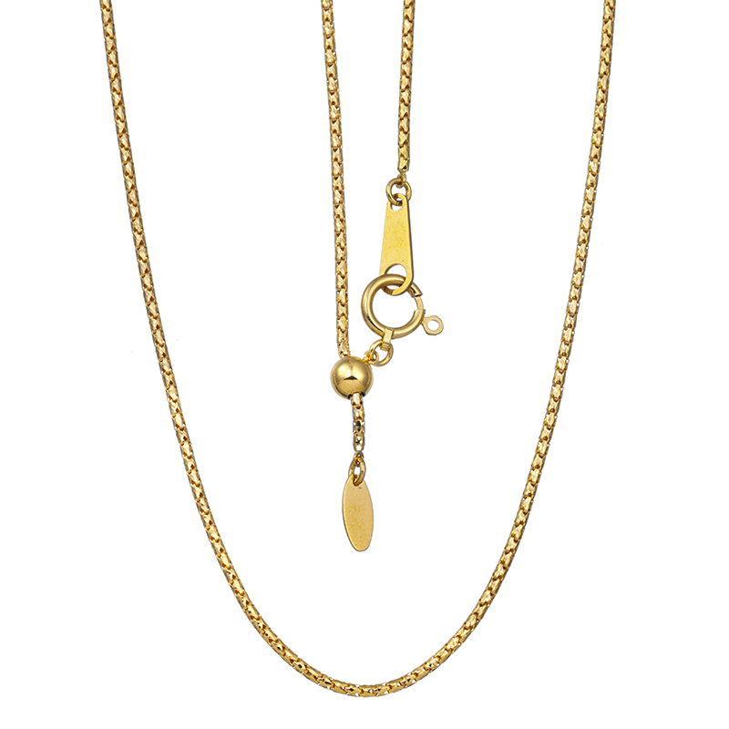 K18YG ダイヤカット マルベリーチェーン ネックレス 長さ 約40cm 幅 約1.2mm 重量 