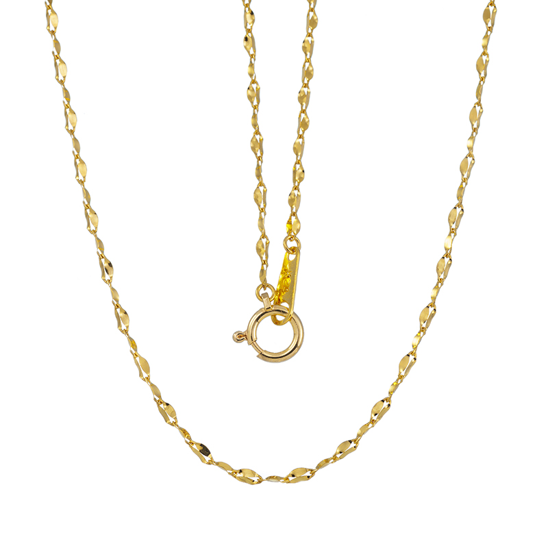 純金 キールチェーン ネックレス 長さ 約42cm 幅 約1.2mm 重量 約1.2g 