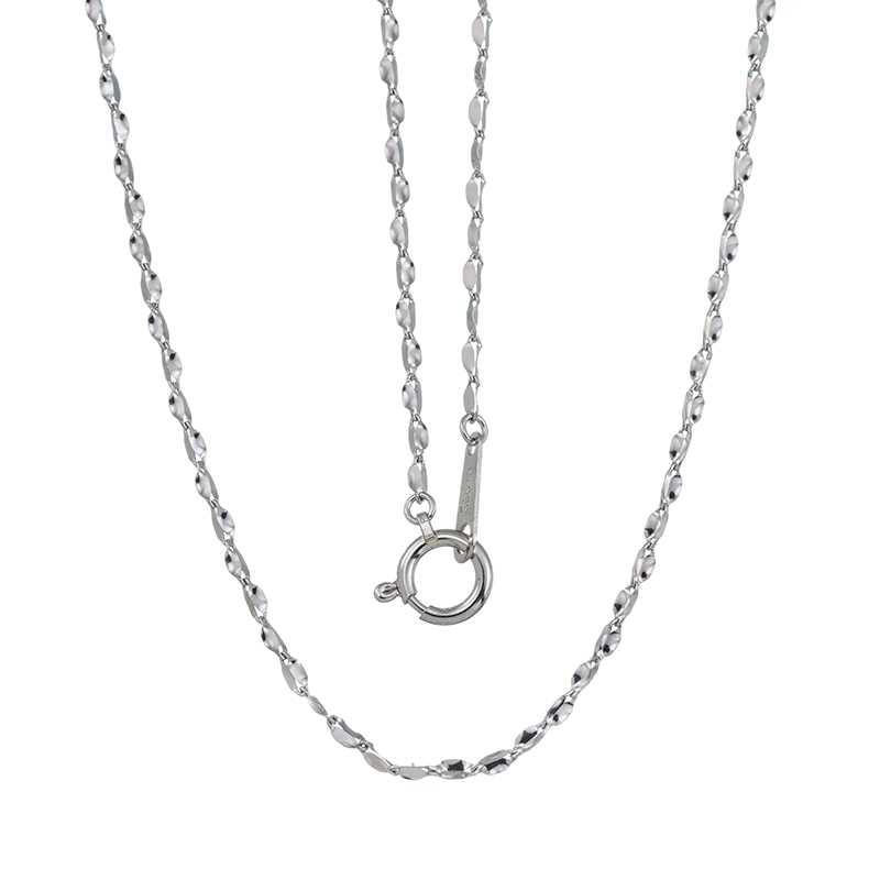 純プラチナ キールチェーン ネックレス 長さ 約42cm 幅 約1.2mm 重量 約1.4g 