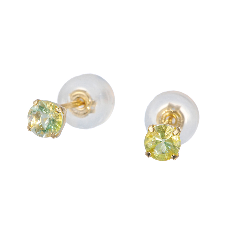 K18YG ハイアライトオパール ピアス OP 0.20ct