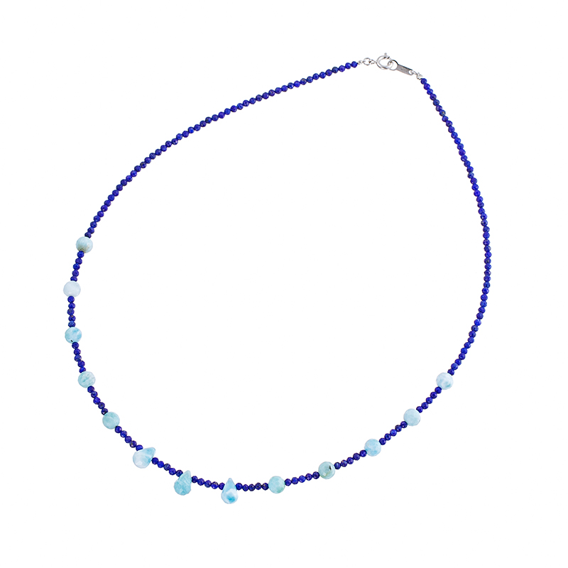 GSTV SV ラリマール ラピスラズリ ネックレス LM 約15.00ct LA 約10.00ct