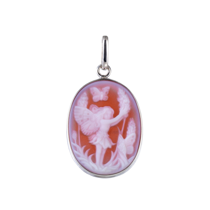 GSTV SV メノウカメオ ペンダントトップ カメオ 約20×15mm